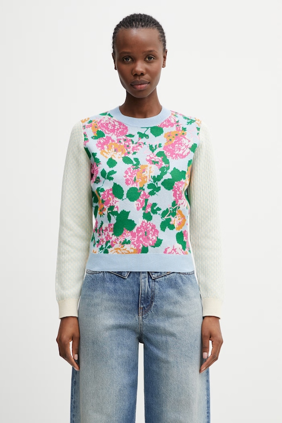 Kenzo Jumper svetr s vlnou dámský modrá FG52PU7453DY