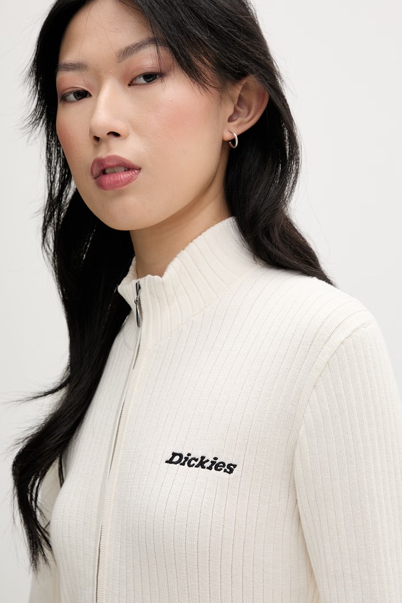 Dickies sveter na gombíky dámsky s bavlnou béžová DK0A88RSC481