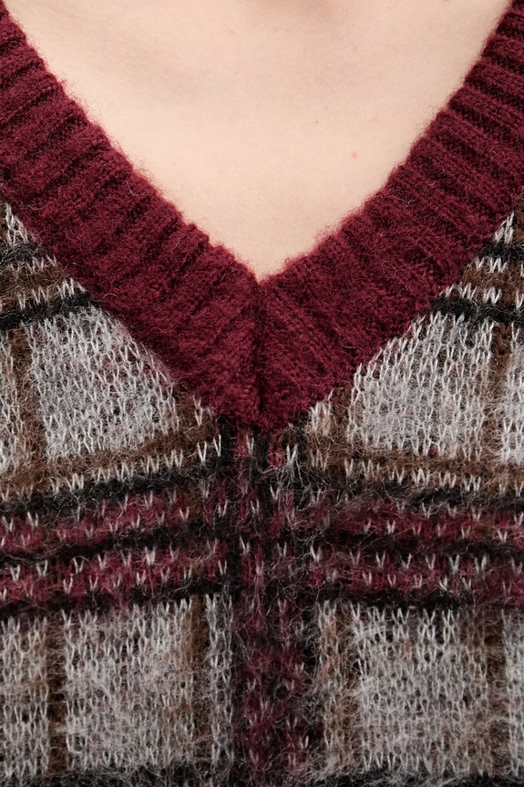 The Ragged Priest sweter RPHL251034KW bordowy