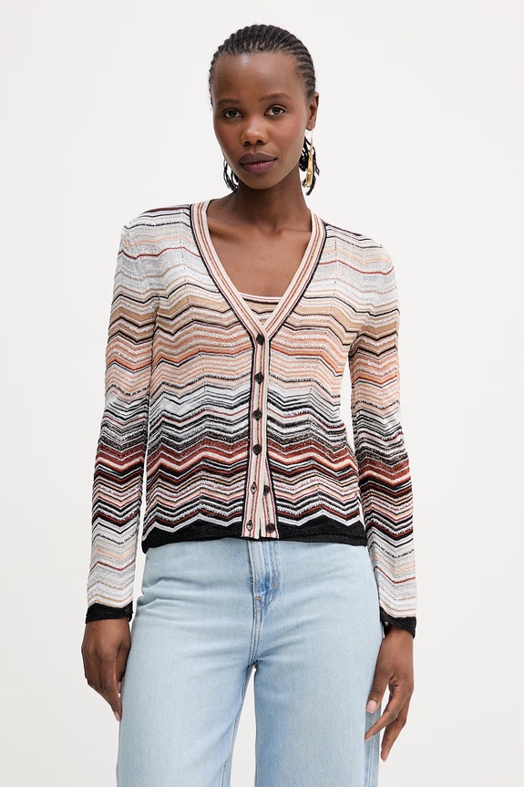 Missoni cardigan cu modele bej DS26SM0G.BK01H9