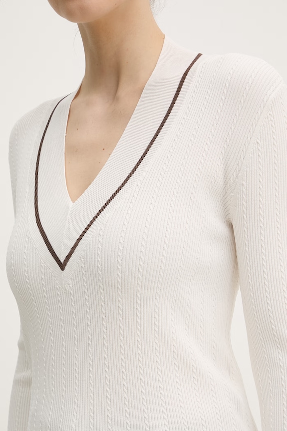 Armani Exchange sveter dámsky s viskózou XW002242.AF10352 béžová