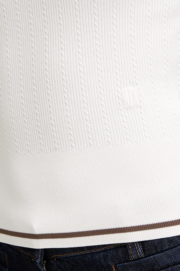 Armani Exchange top pentru femei, cu vâscoză XW002243.AF10352 bej