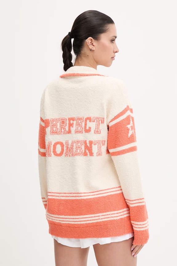 Îmbrăcăminte Perfect Moment cardigan pentru femei, cu bumbac W3001388 portocaliu