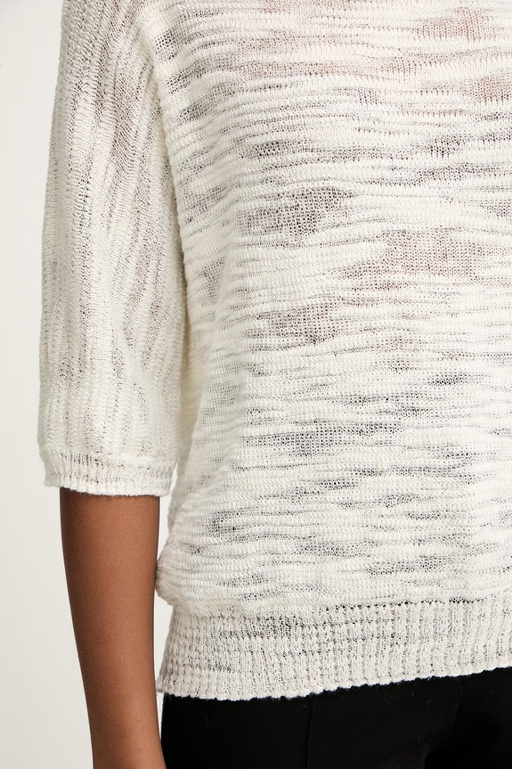 BOSS sweter damski z lnem Farofano 50557581 beżowy
