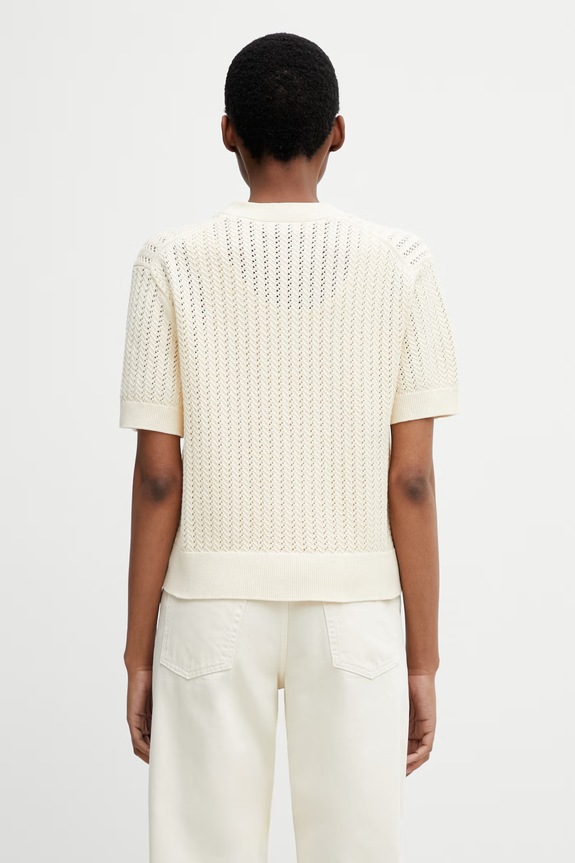 Дрехи Anine Bing FLYNNE CARDIGAN - CREAM жилетка дамска с памук A.09.11917.IVY1 бежов