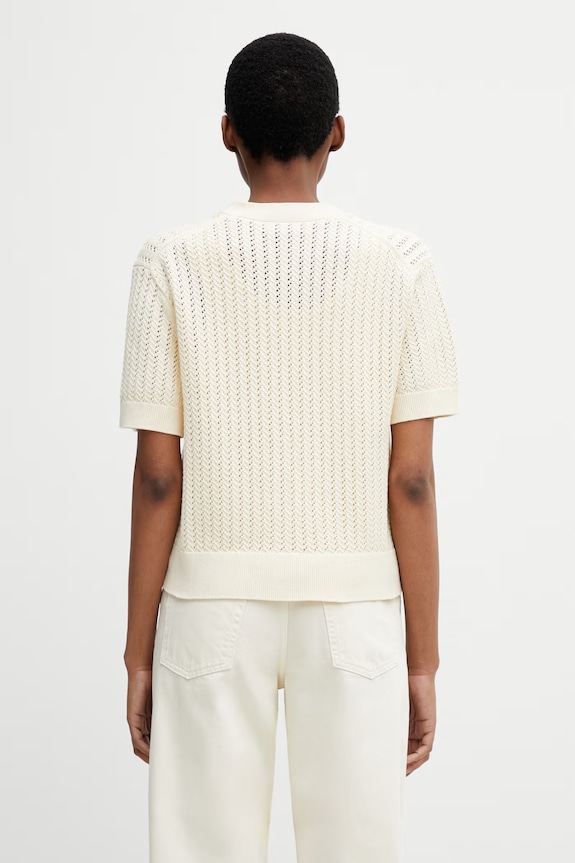 Дрехи Anine Bing FLYNNE CARDIGAN - CREAM жилетка дамска с памук A.09.11917.IVY1 бежов