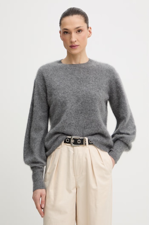 AllSaints pulover de casmir grosime medie gri W119KD