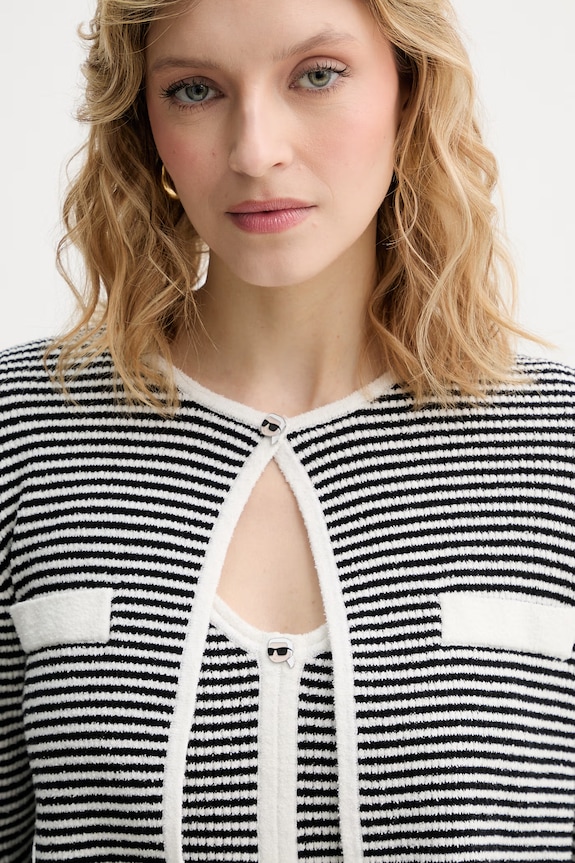 Karl Lagerfeld kardigan damski IKON czarny B2W18015