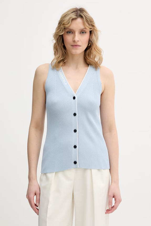 Karl Lagerfeld kamizelka damska niebieski B2W18014