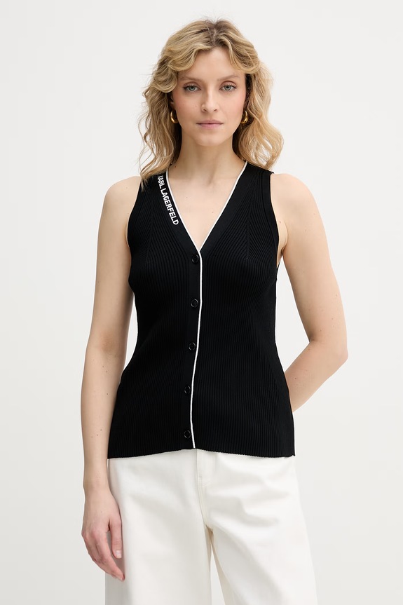 Karl Lagerfeld kamizelka damska czarny B2W18014