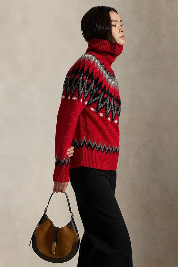 Polo Ralph Lauren ζιβάγκο γυναικείο μάλλινο κόκκινο 211978318