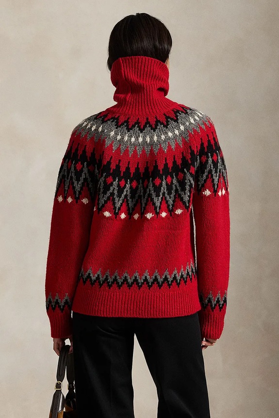 Polo Ralph Lauren ζιβάγκο γυναικείο μάλλινο 211978318 κόκκινο SS26