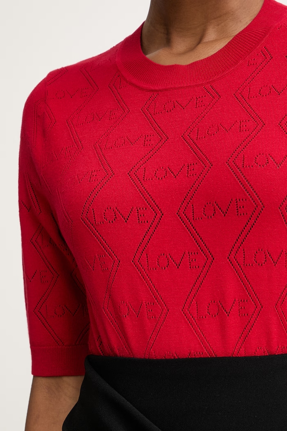 Morgan tricou tricotat de damă cu vâscoză 261.MIKA rosu