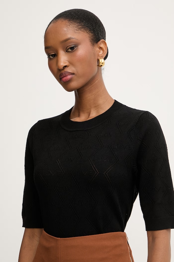 Morgan tricou tricotat de damă cu vâscoză negru 261.MIKA