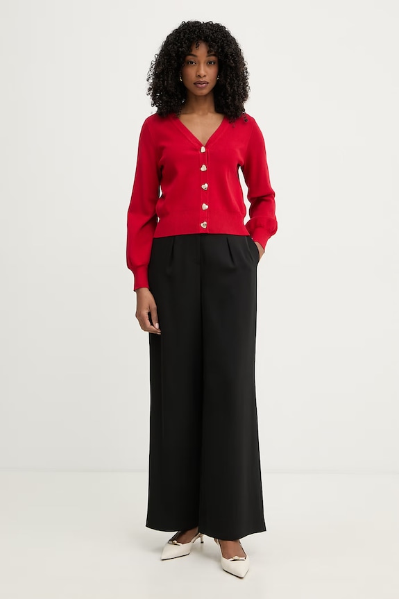 Morgan kardigan damski z wiskozy MLIKE czerwony SS26