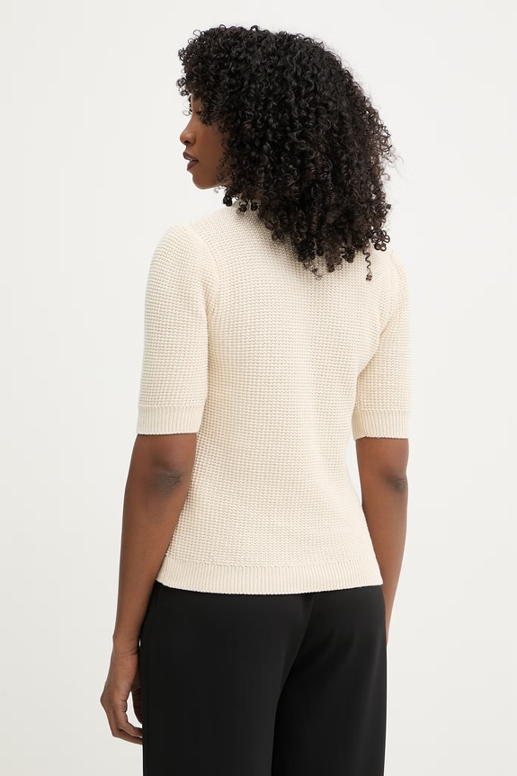 Odzież Morgan kardigan damski bawełniany MYRTILE beżowy