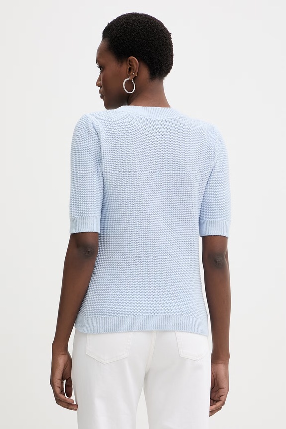 Odzież Morgan kardigan damski bawełniany MYRTILE niebieski