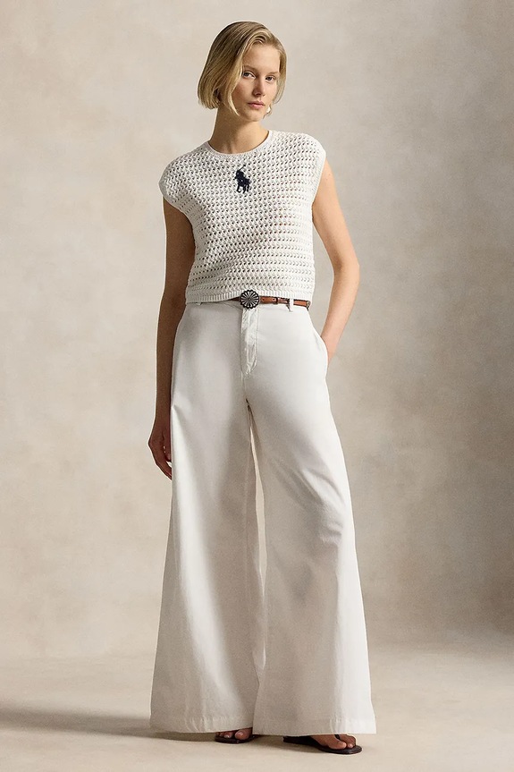 Одежда Polo Ralph Lauren свитер для женщин из хлопка 211A12704 белый