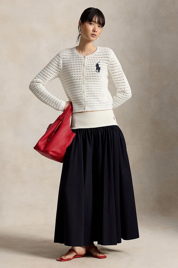 Îmbrăcăminte Polo Ralph Lauren cardigan pentru femei, din bumbac 211A12705 alb