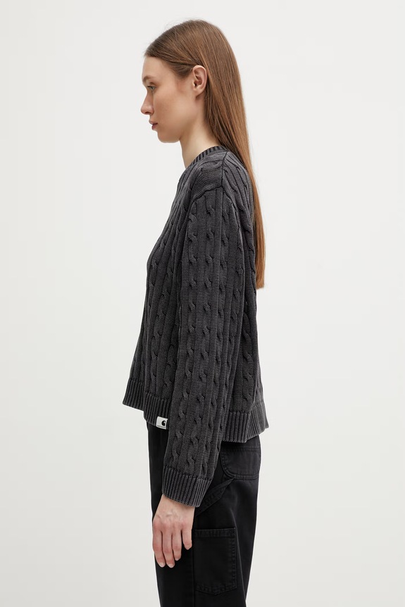 Carhartt WIP W' Carter Sweater sweter bawełniany damski I036394.89GD czarny SS26