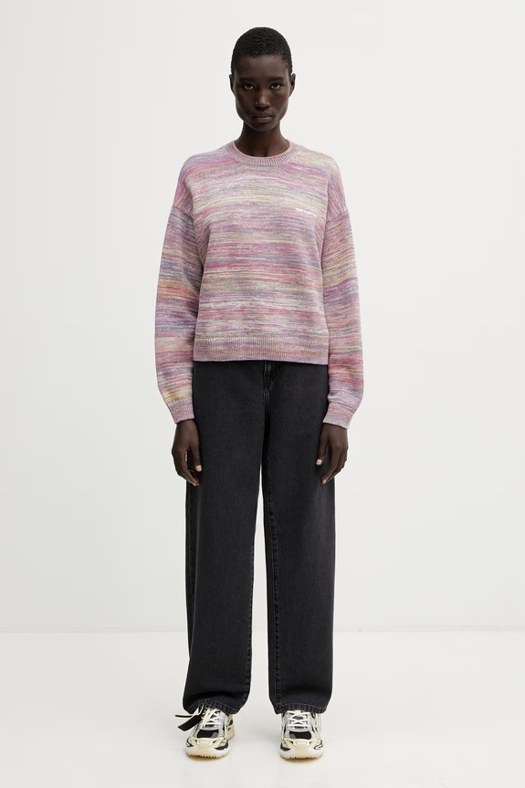 Carhartt WIP W' Keenan Sweater pulover din bumbac pentru femei I036172.3P0XX violet