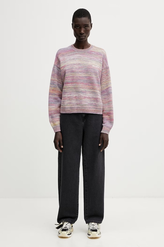 Carhartt WIP W' Keenan Sweater pulover din bumbac pentru femei I036172.3P0XX violet