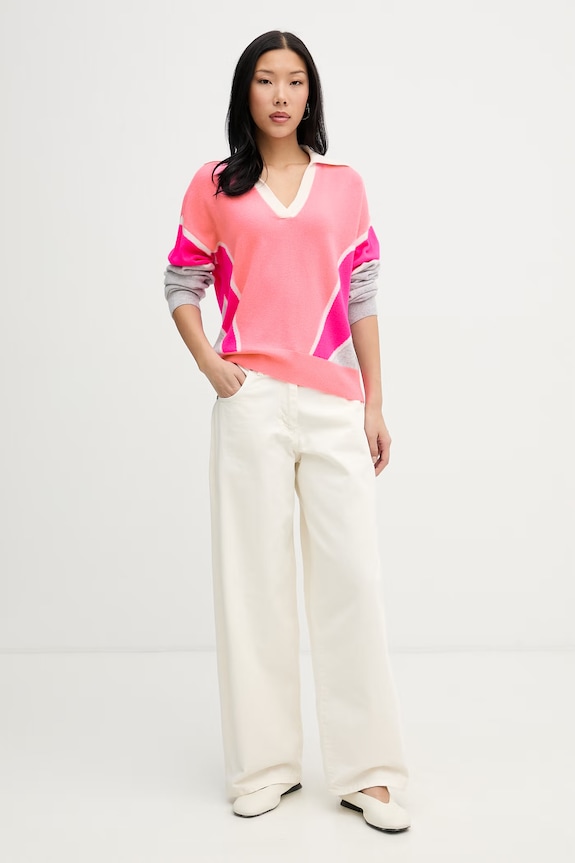From Future pulover pentru femei, din cașmir WPP03574 roz SS26