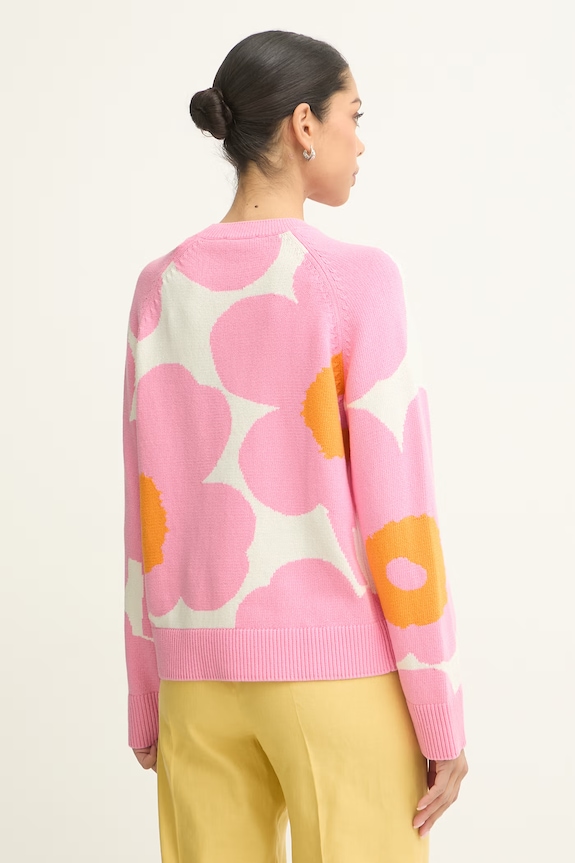 Îmbrăcăminte Marimekko pulover pentru femei, din bumbac 095493 roz