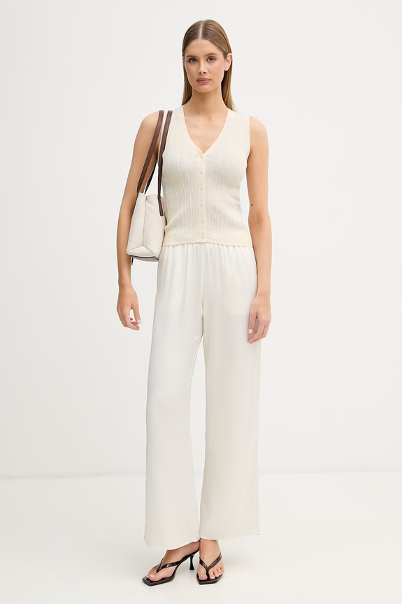 Sisley Γιλέκο Γυναικείο με βαμβάκι 1U3RL603U μπεζ SS26