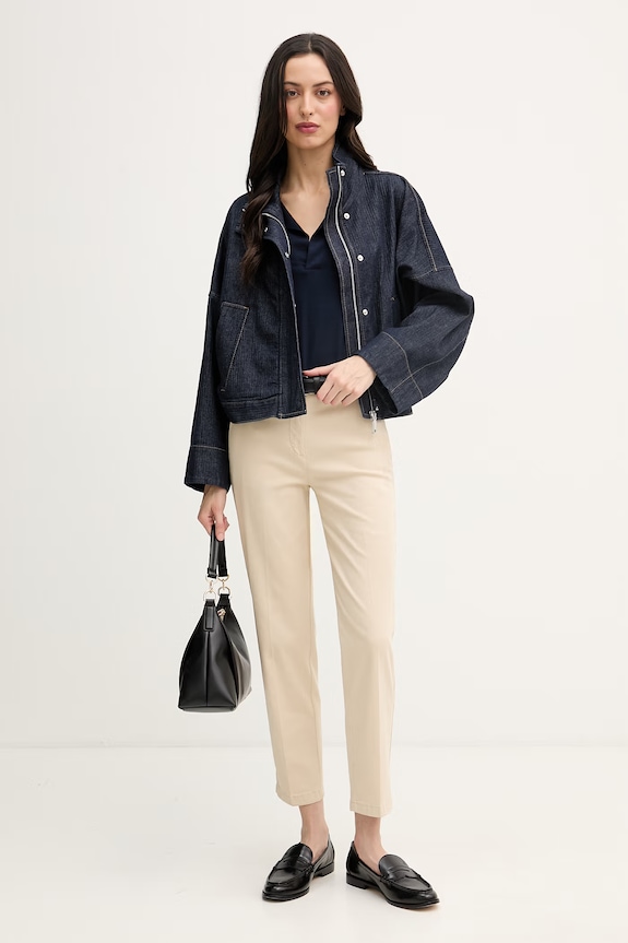 United Colors of Benetton majica z dolgimi rokavi ženska 3TVRD4025 mornarsko modra SS26