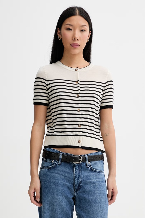 rag & bone kardigan damski wełniany Anne beżowy RG3726S6MMN