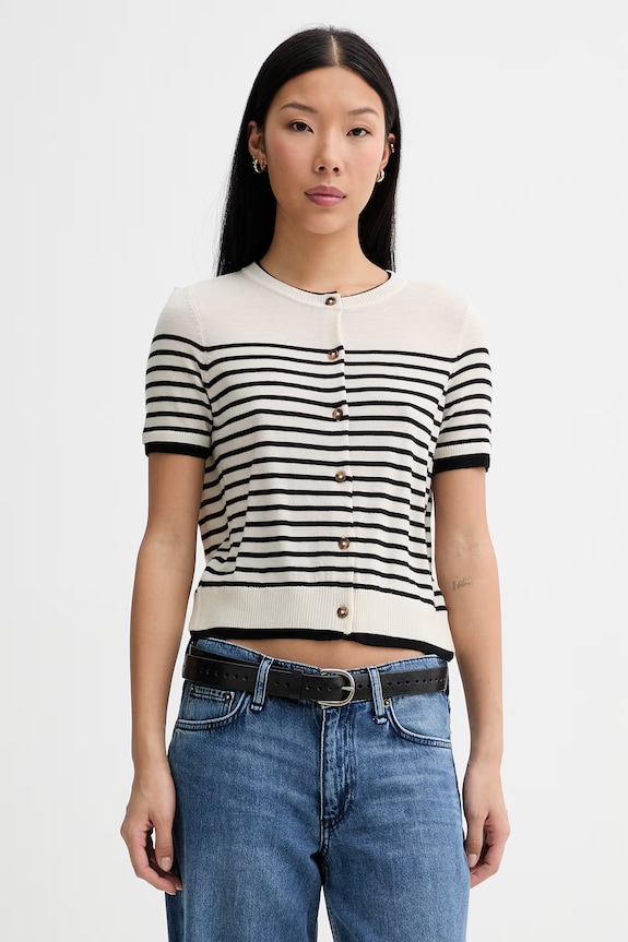 rag & bone kardigan damski wełniany Anne beżowy RG3726S6MMN