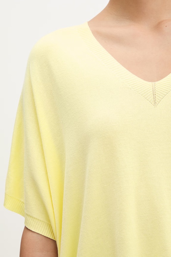 ViCOLO sweter damski z wiskozy 2AB2032 żółty
