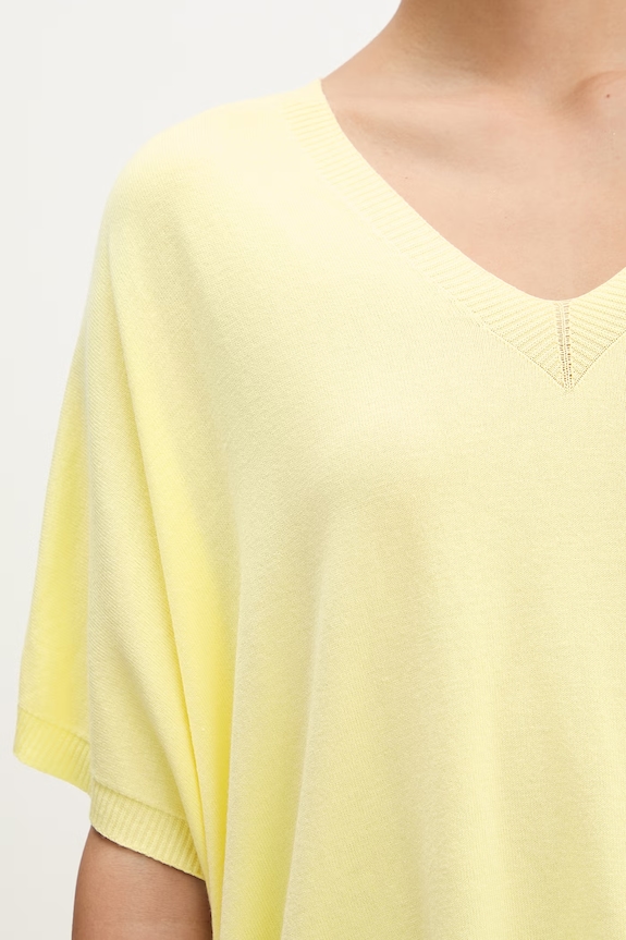 ViCOLO sweter damski z wiskozy 2AB2032 żółty