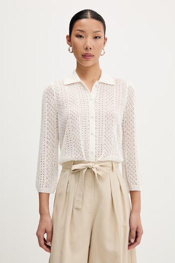 ViCOLO Kardigan damski z wiskozą beżowy 2AB2046