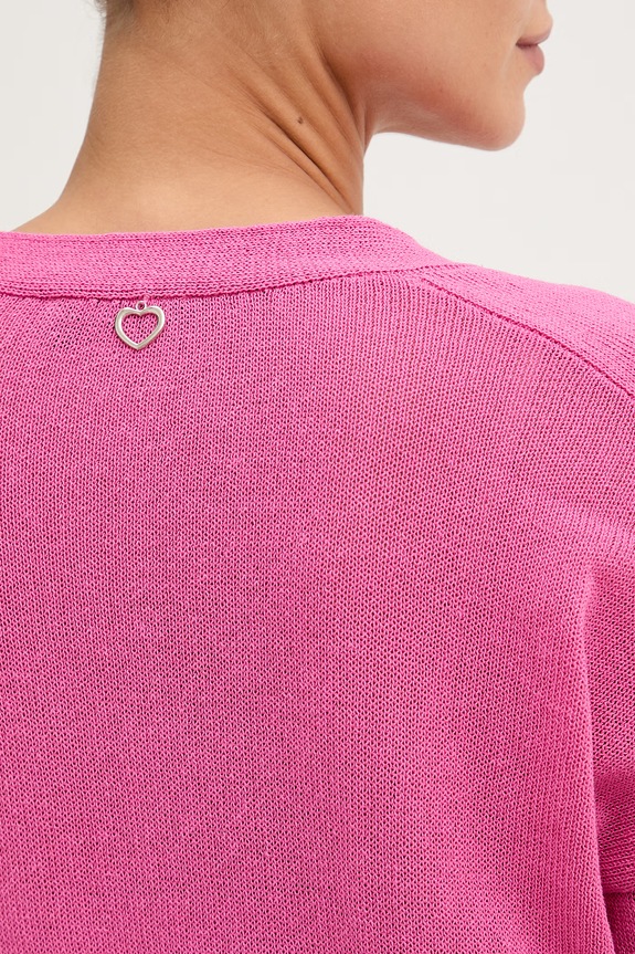 Marc Aurel kardigan damski z bawełną 3188A11165 różowy