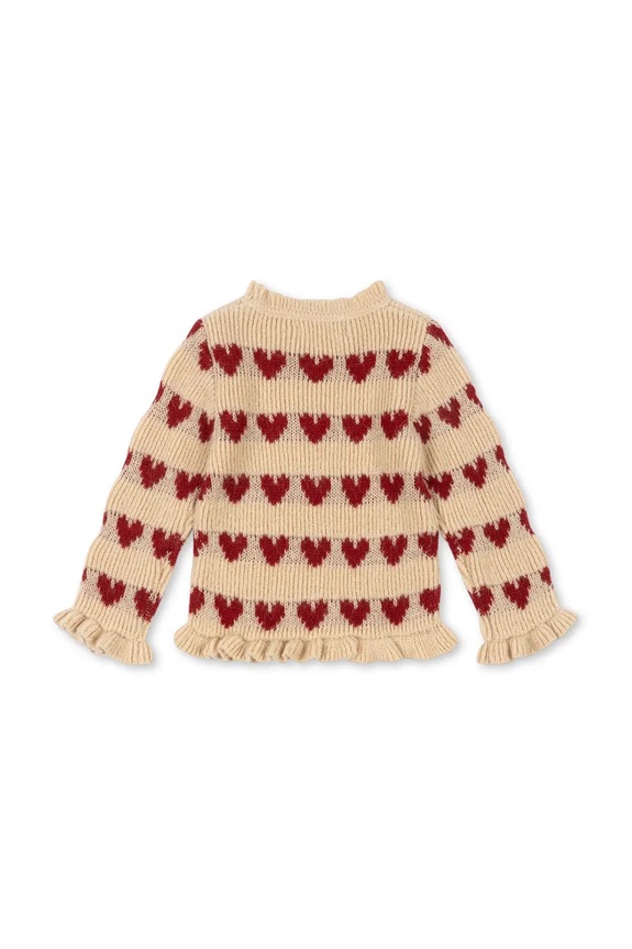 Dječji pulover s dodatkom vune Konges Sløjd LAULA SWEATER KS104335.PreSpring bež SS26