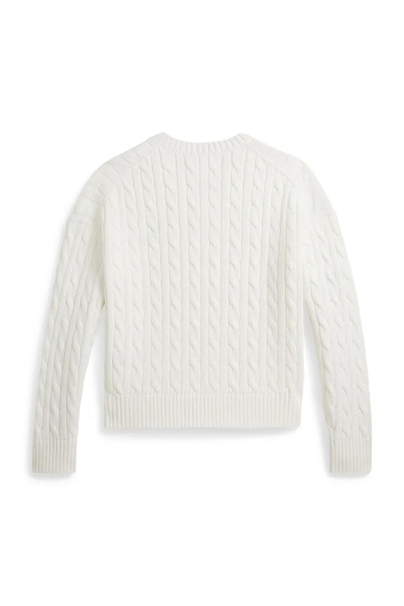 Polo Ralph Lauren gyerek pamut pulóver 313A11238001 fehér SS26