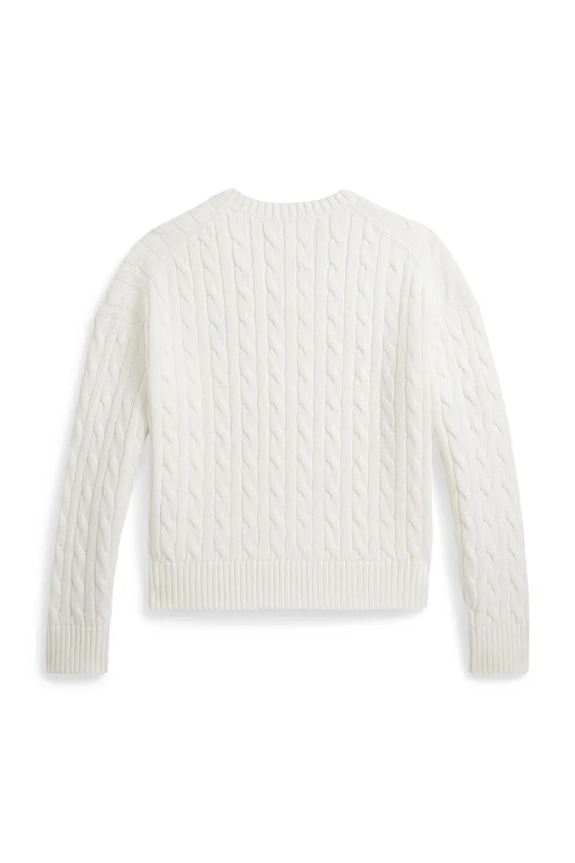 Polo Ralph Lauren gyerek pamut pulóver 313A11238001 fehér SS26
