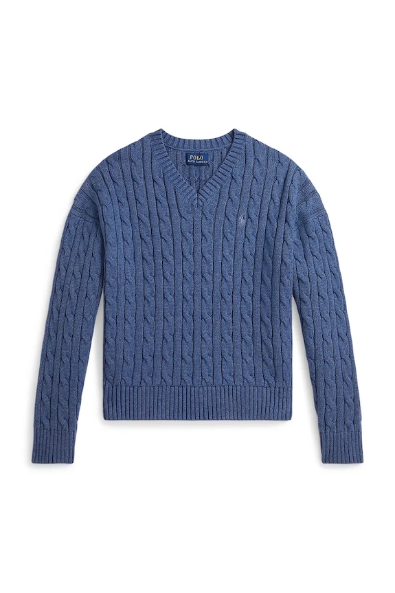 Polo Ralph Lauren pulover de bumbac pentru copii uni albastru 313A11238002