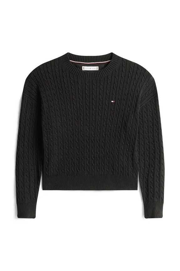Tommy Hilfiger sweter bawełniany dziecięcy KG0KG08848.128.176.PPY2 czarny SS26