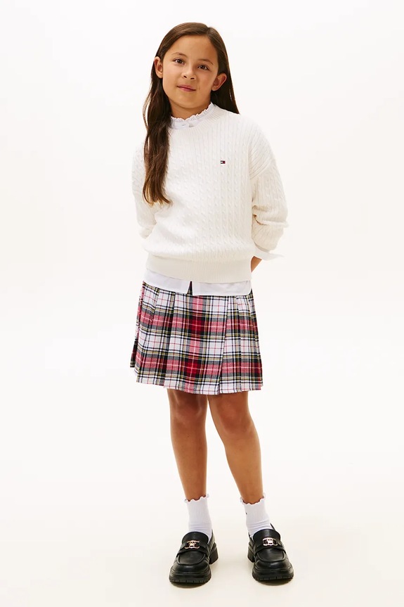 Detský bavlnený sveter Tommy Hilfiger béžová KG0KG08848.98.122.PPY2