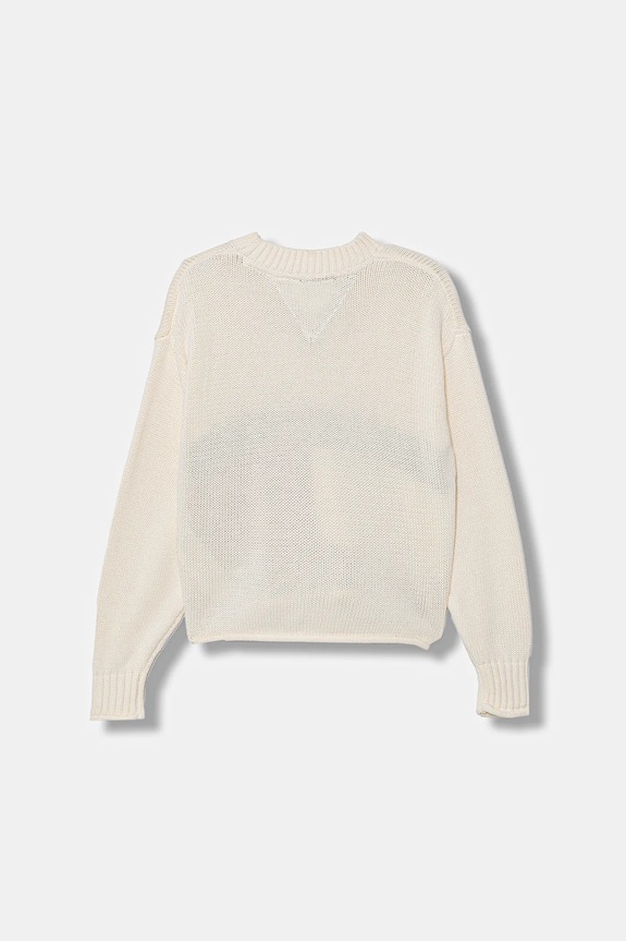 Tommy Hilfiger pulover de bumbac pentru copii KG0KG08922.128.176.PPY2 bej SS26