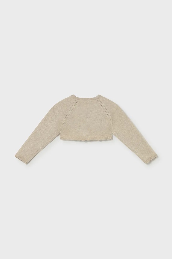 Mayoral cardigan per bambini 306.4D.Baby.PPY2 beige SS26