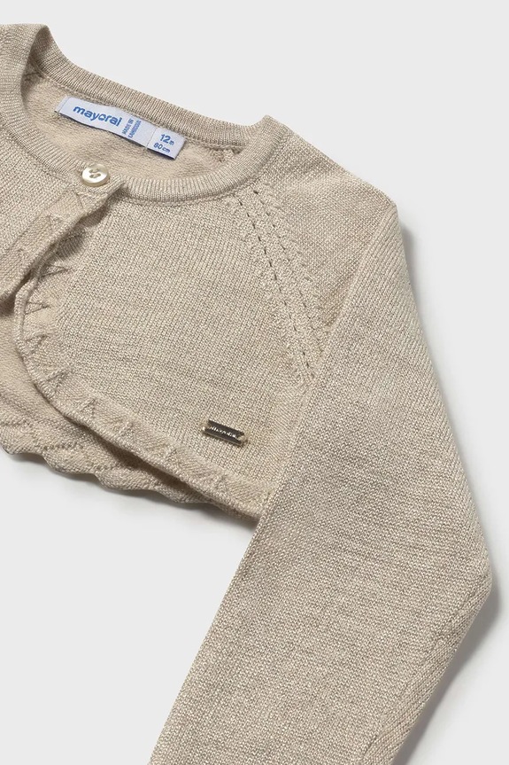 BIMBA Mayoral cardigan per bambini 306.4D.Baby.PPY2 beige