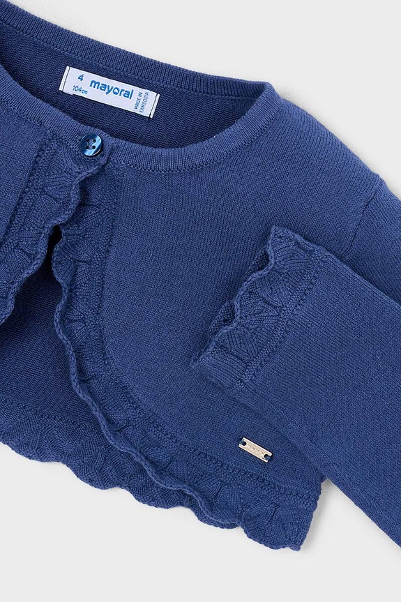 Dziewczynka Mayoral kardigan dziecięcy 320.6A.Mini.PPY2 niebieski