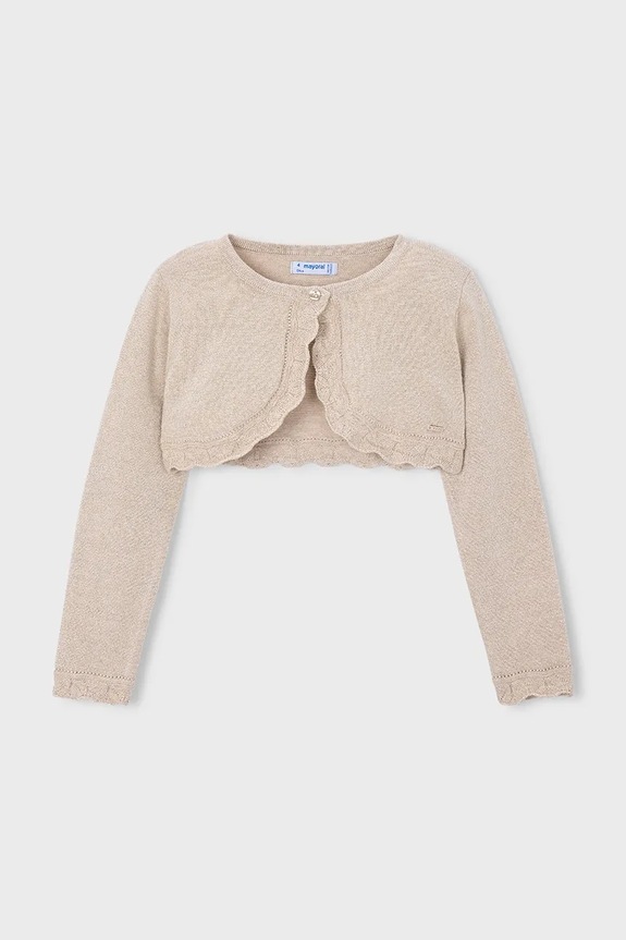 Mayoral cardigan copii uni bej 320.6A.Mini.PPY2