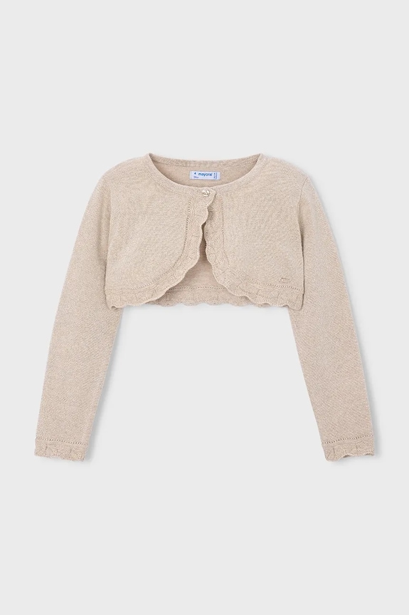 Mayoral cardigan copii uni bej 320.6A.Mini.PPY2