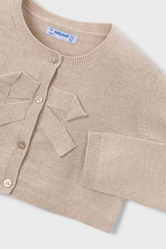 Dziewczynka Mayoral kardigan dziecięcy 321.6D.Mini.PPY2 beżowy