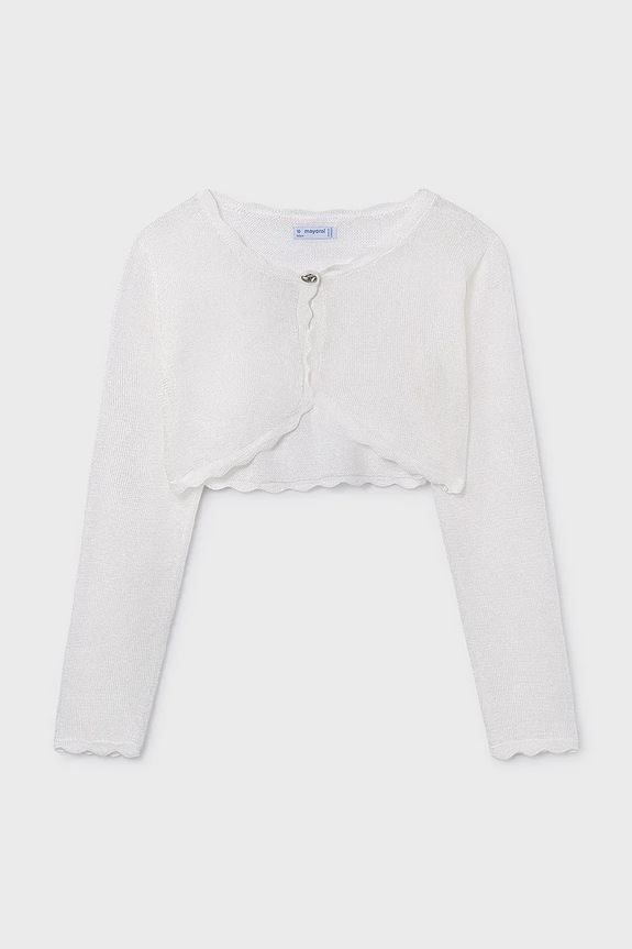 Mayoral cardigan per bambini a maglia fine beige 332.8A.Junior.PPY2